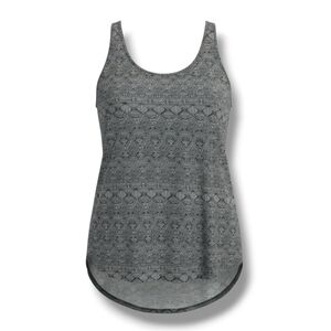 H&M Conscious Collection women's black white geometrical high low tank top small